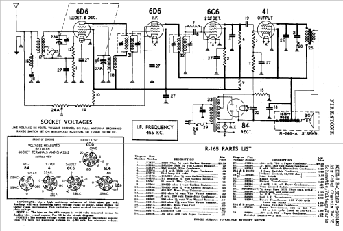 R-1651AS Ch= R-165; Firestone Tire & (ID = 720955) Radio