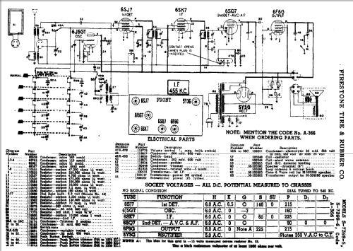 S7398-6 Code A-366; Firestone Tire & (ID = 721898) Radio