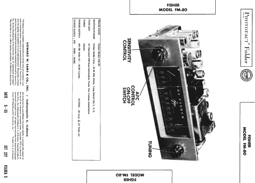 Tuner FM-80; Fisher Radio; New (ID = 692675) Radio