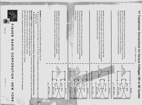 X-100A; Fisher Radio; New (ID = 1381171) Verst/Mix