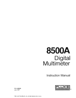 Digital Multimeter 8500A; Fluke, John, Mfg. Co (ID = 2949897) Equipment