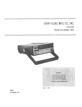 Digital Multimeter 8800A; Fluke, John, Mfg. Co (ID = 2949916) Equipment