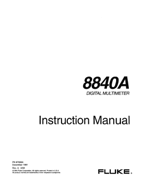 Digital Multimeter 8840A; Fluke, John, Mfg. Co (ID = 2949921) Equipment