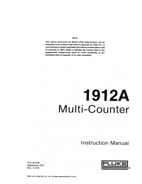 Multi Counter 1912A; Fluke, John, Mfg. Co (ID = 2950653) Equipment