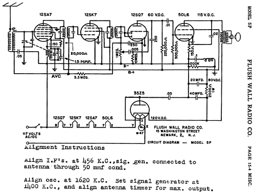 5-P ; Flush Wall Radio Co. (ID = 429980) Radio