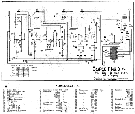 Super FNR 5 ; FNR Fabrique (ID = 130966) Radio