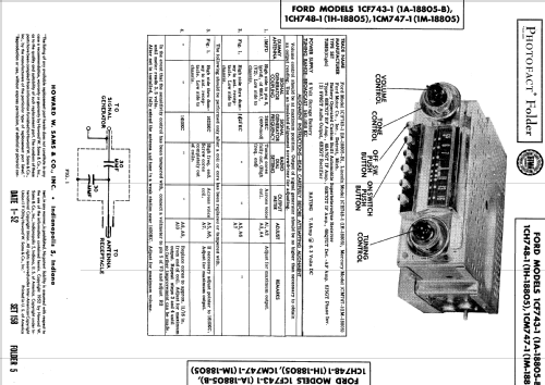 Ford 1CF743-1 Ch= 1A-18805-B; Ford Motor Co. (ID = 568831) Car Radio