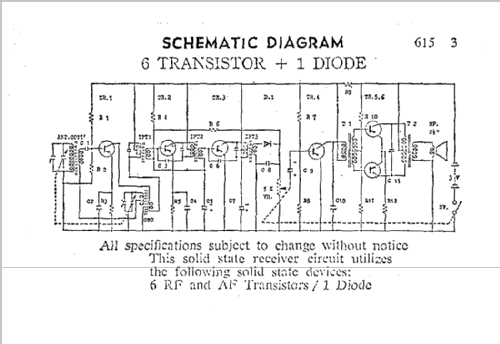6 Transistor Travel Radio Alarm FS-615; Four-Star - Fortune (ID = 2327391) Radio