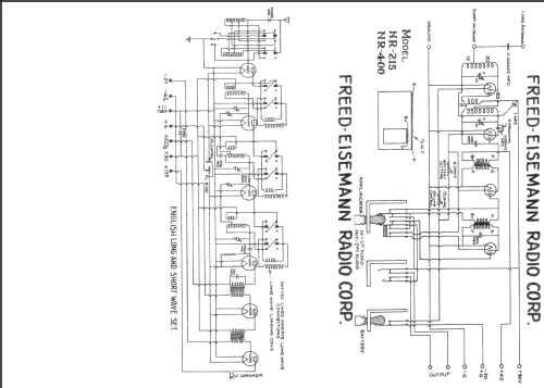 NR215 Console Chassis; Freed-Eisemann Radio (ID = 218369) Radio