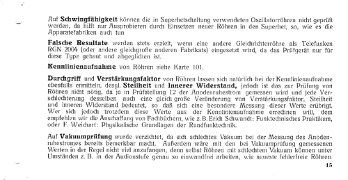 Einheitsprüfgerät Radiomechanik W10; Funke, Max, Weida/Th (ID = 2043377) Equipment