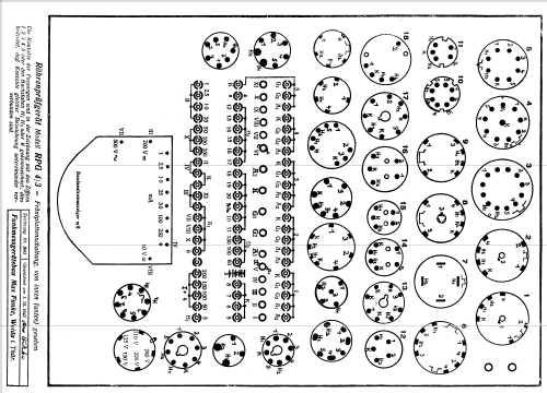 Röhrenprüfgerät RPG4/3 124-1415 A-3; Funke, Max, Weida/Th (ID = 57173) Equipment