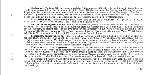 Röhrenprüfgerät RPG4/3 124-1415 A-3; Funke, Max, Weida/Th (ID = 57186) Ausrüstung