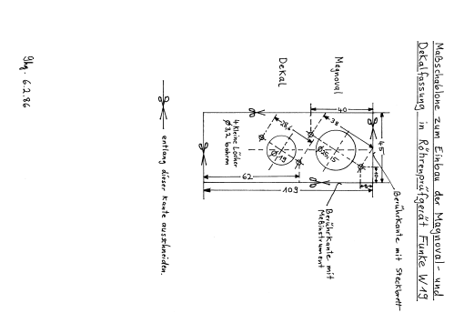 Röhrenprüfgerät W19; Funke, Max, Weida/Th (ID = 57284) Equipment