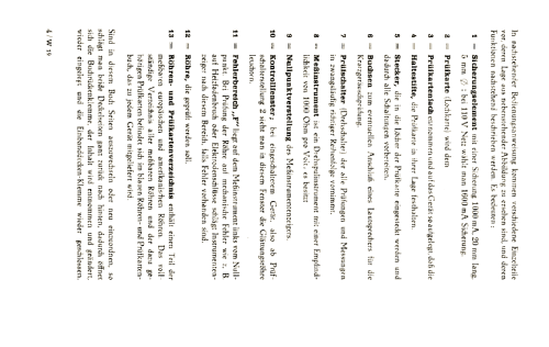 Röhrenprüfgerät W19S; Funke, Max, Weida/Th (ID = 1899523) Equipment