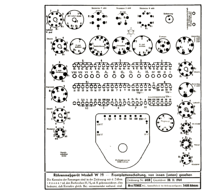 Röhrenprüfgerät W19S; Funke, Max, Weida/Th (ID = 1899536) Equipment