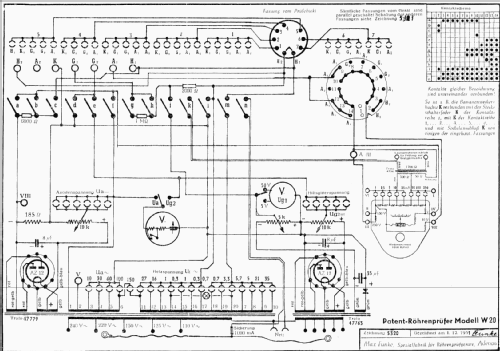 Röhrenprüfgerät W20 - S/N 27001 - 27030; Funke, Max, Weida/Th (ID = 1275471) Equipment