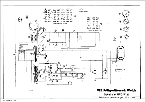 Röhrenprüfgerät R.P.G. W26; Funke, Max, Weida/Th (ID = 74553) Ausrüstung