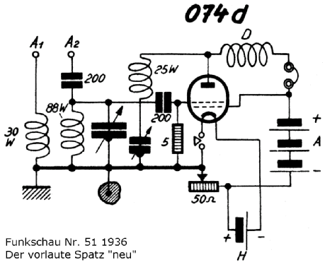 Der vorlaute Spatz ; Funkschau, Franzis- (ID = 1712729) Bausatz