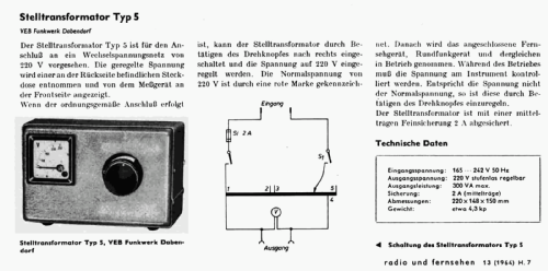 Stelltransformator 5; Funkwerk Dabendorf (ID = 1057687) Ausrüstung