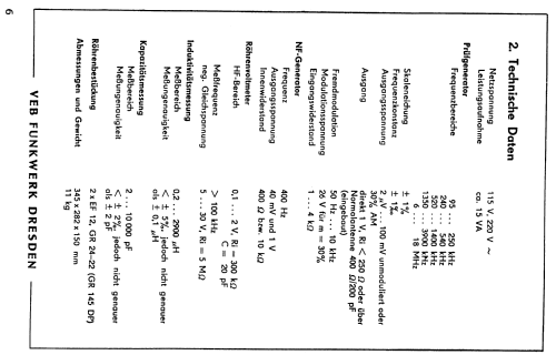 Prüfgenerator M2746; Funkwerk Dresden, (ID = 176462) Ausrüstung