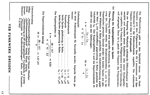 Prüfgenerator M2746; Funkwerk Dresden, (ID = 176476) Ausrüstung