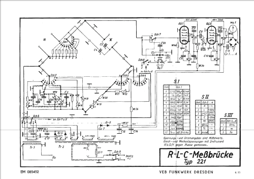 RLC-Messbrücke 221; Funkwerk Dresden, (ID = 539727) Equipment