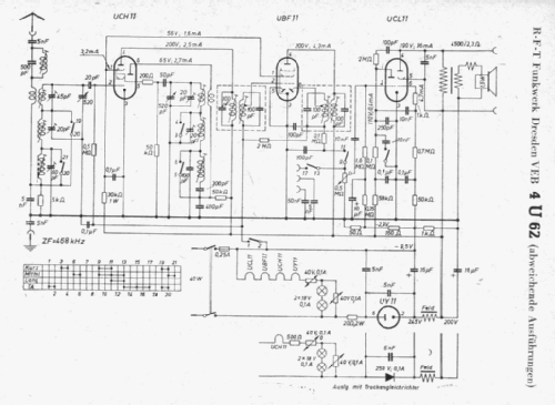 Einheitssuper RFT-Super 4U62 ; Funkwerk Dresden, (ID = 17140) Radio