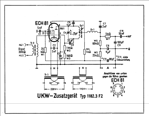 UKW-Zusatzgerät 1182.3F2; Funkwerk Dresden, (ID = 269055) Converter