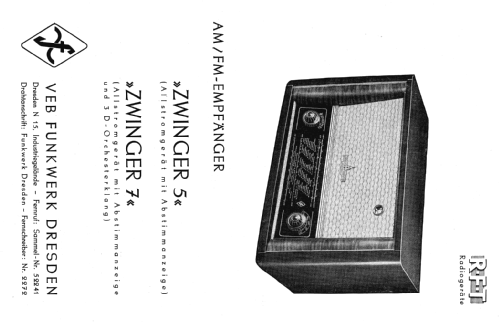 UKW-Super Zwinger 7 / Serie Dresden / 1132.2F7; Funkwerk Dresden, (ID = 1298871) Radio