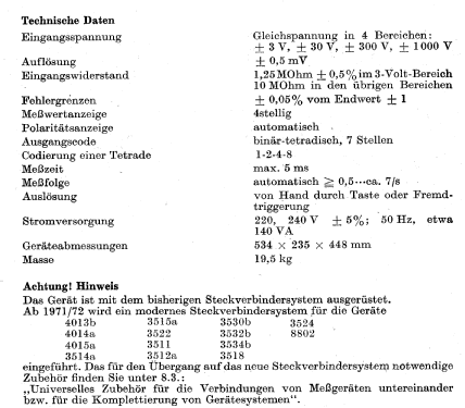 Digitalvoltmeter 4015a; Funkwerk Erfurt, VEB (ID = 926362) Equipment