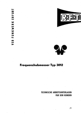 UKW- Frequenzhubmesser 3012; Funkwerk Erfurt, VEB (ID = 2750943) Equipment