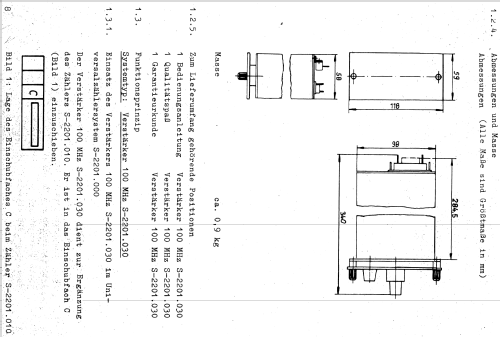 Verstärker 100 MHz S-2201.030; Funkwerk Erfurt, VEB (ID = 689159) Equipment