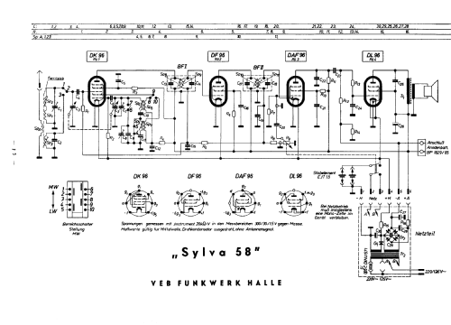 Sylva 58 1151.5 A1; Funkwerk Halle FWH, (ID = 50255) Radio