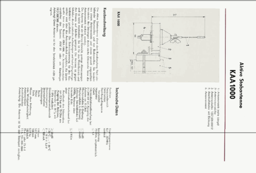 Aktive Stabantenne KAA1000 1557.28; Funkwerk Köpenick, (ID = 2007721) Antenna