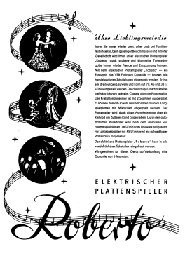 Plattenspieler-Chassis Roberto UPL 1; Funkwerk Köpenick, (ID = 2796908) R-Player