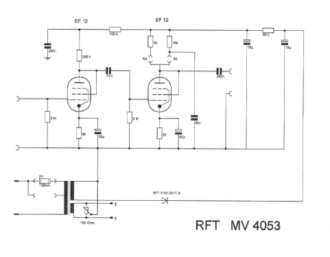 Mikrofonvorverstärker MV 4053; Funkwerk Leipzig, (ID = 1862883) Verst/Mix