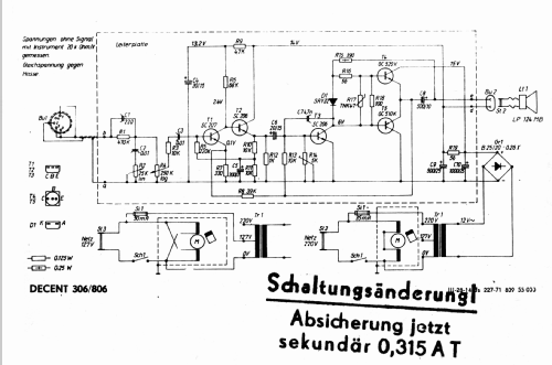 Decent 306; Funkwerk Zittau, VEB (ID = 141345) Sonido-V