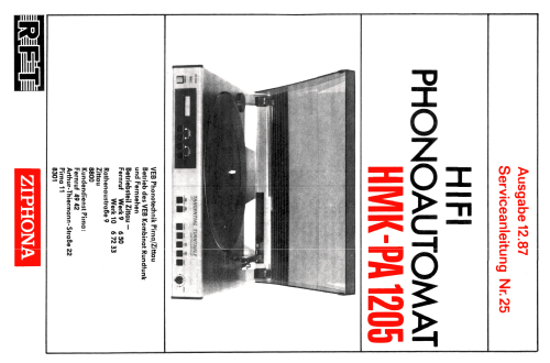 HMK-PA1205; Funkwerk Zittau, VEB (ID = 1987802) R-Player