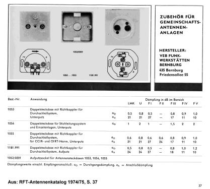 Aufputzsockel für Antennensteckdosen 1053/0201; Funkwerkstätten (ID = 2722049) Diverses