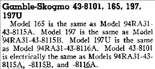 165 ; Gamble-Skogmo, Inc.; (ID = 362474) Radio