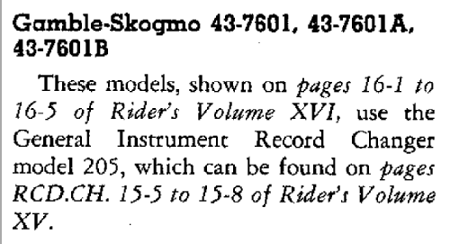43-7601A ; Gamble-Skogmo, Inc.; (ID = 364253) Radio