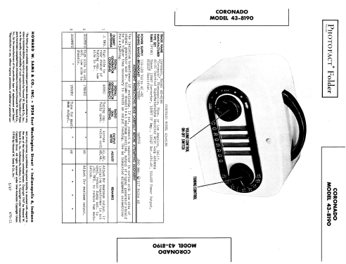 Coronado 43-8190 ; Gamble-Skogmo, Inc.; (ID = 834899) Radio