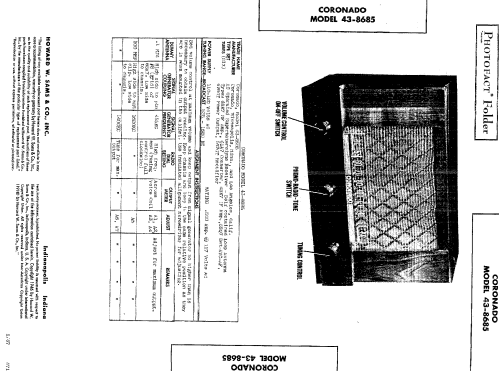 Coronado 43-8685 ; Gamble-Skogmo, Inc.; (ID = 595093) Radio