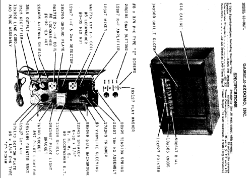 43-8741 ; Gamble-Skogmo, Inc.; (ID = 365309) Radio