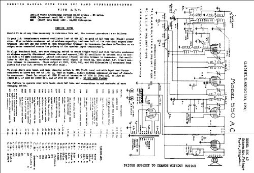 550AC ; Gamble-Skogmo, Inc.; (ID = 367503) Radio