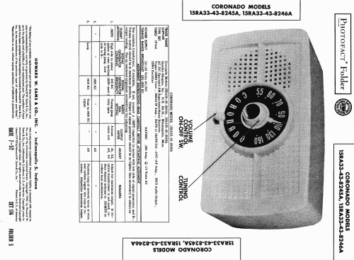 Coronado 15RA33-43-8245A ; Gamble-Skogmo, Inc.; (ID = 471778) Radio