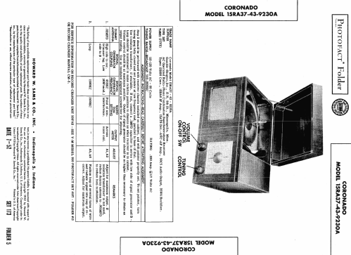 Coronado 15RA37-43-9230A ; Gamble-Skogmo, Inc.; (ID = 471858) Radio