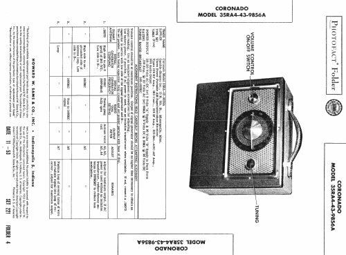 Coronado 35RA4-43-9856A ; Gamble-Skogmo, Inc.; (ID = 471870) Radio