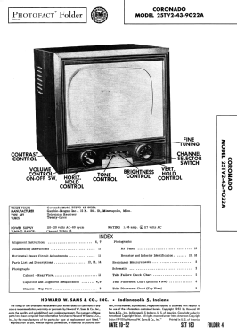 Coronado 35TV2-42-9022C; Gamble-Skogmo, Inc.; (ID = 3187882) Television