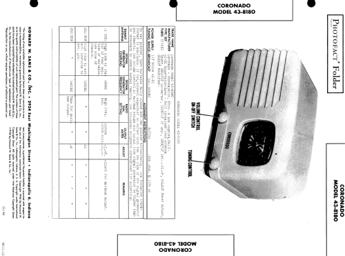 Coronado 43-8180 ; Gamble-Skogmo, Inc.; (ID = 515723) Radio